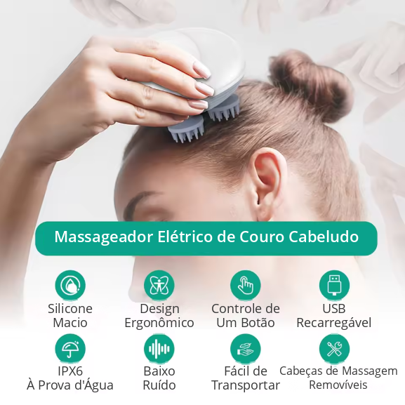 Massageador Elétrico de Couro Cabeludo